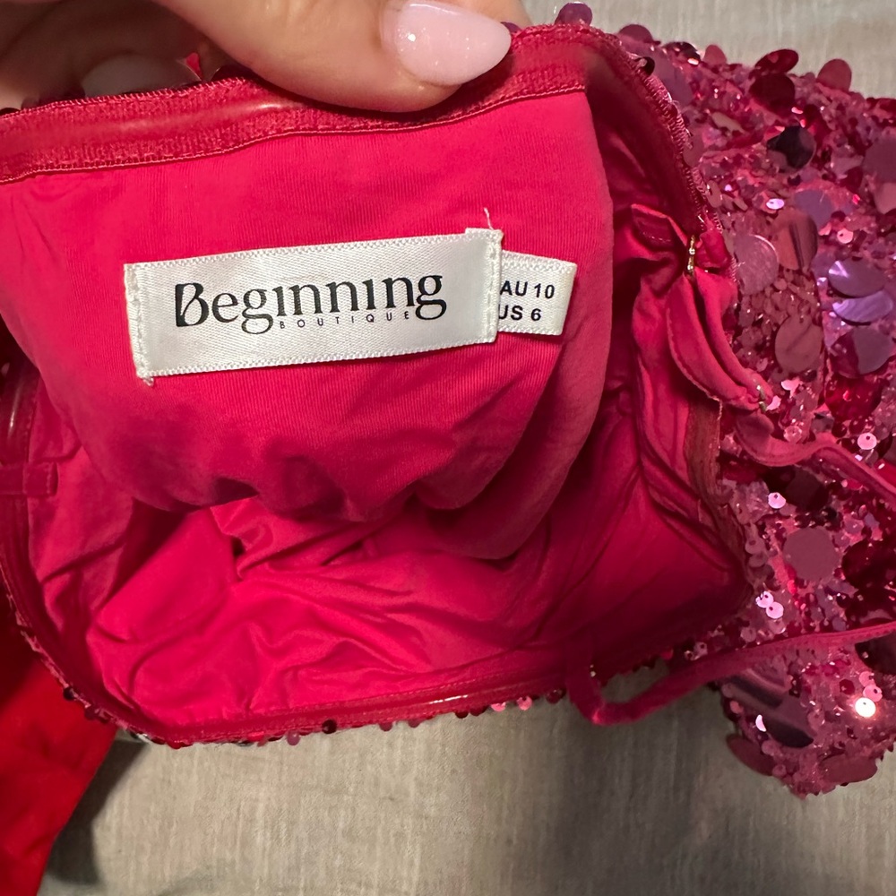 Beginning Boutique pink Sequin dress